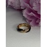 925 Sterling Silver Gold Plated Onyx Ring Size 8