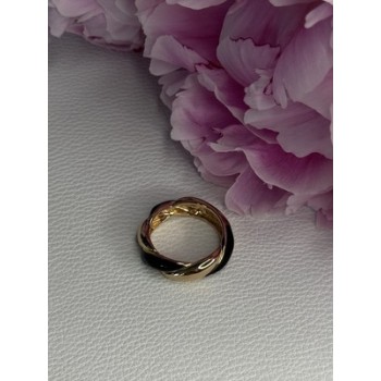 925 Sterling Silver Gold Plated Onyx Ring Size 8