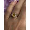 925 Sterling Silver Citrine & Beryl Ring Size 7