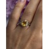 925 Sterling Silver Citrine & Beryl Ring Size 7