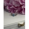 925 Sterling Silver Topaz Sapphire Beryl Ring Size 8
