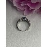 925 Sterling Silver Topaz Sapphire Beryl Ring Size 8