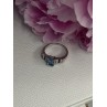 925 Sterling Silver Topaz Sapphire Beryl Ring Size 8