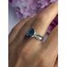 925 Sterling Silver Aquamarine Ring Size 7