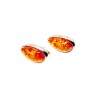 925 Sterling Silver Amber Stud Earrings