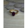 Elegant 10K Yellow Gold Ruby Ring Size 7