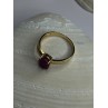 Elegant 10K Yellow Gold Ruby Ring Size 7