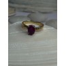 Elegant 10K Yellow Gold Ruby Ring Size 7