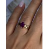 Elegant 10K Yellow Gold Ruby Ring Size 7