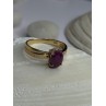 Elegant 10K Yellow Gold Ruby Ring Size 7