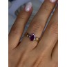 Elegant 10K Yellow Gold Ruby Ring Size 7