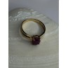 Elegant 10K Yellow Gold Ruby Ring Size 7
