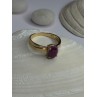 Elegant 10K Yellow Gold Ruby Ring Size 7