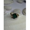 10K Yellow Gold Emerald Ring Size 4