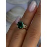 10K Yellow Gold Emerald Ring Size 4