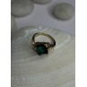 10K Yellow Gold Emerald Ring Size 4