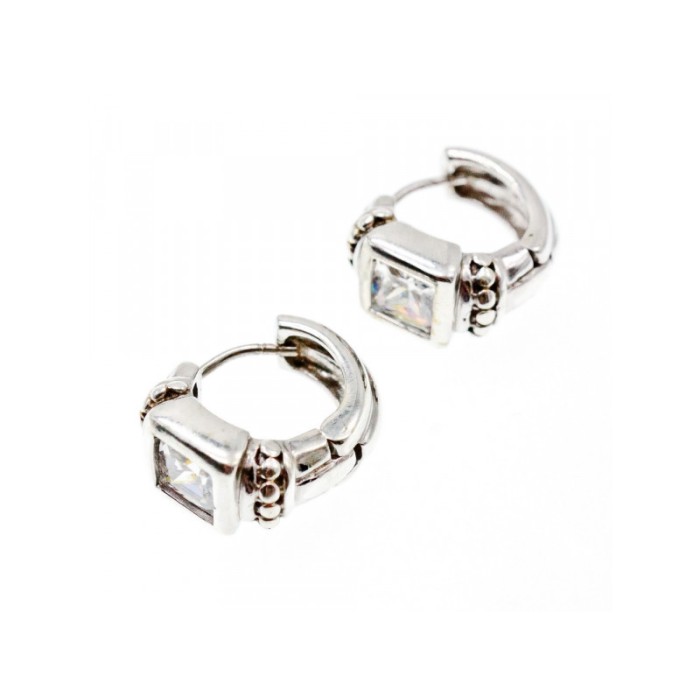 925 Sterling Silver White Beryl Earrings