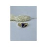 10K YELLOW GOLD SAPPHIRE & DIAMONDS RING SIZE 6.5