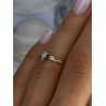 14K P HKS Yellow Gold Diamond 0.10 Carat Ring Size 6