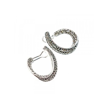 925 STERLING SILVER MARCASITES EARRINGS
