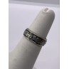 925 Sterling Silver Band Flower Pattern Ring Size 4