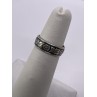 925 Sterling Silver Band Flower Pattern Ring Size 4