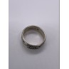 925 Sterling Silver Band Flower Pattern Ring Size 4