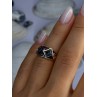14K Yellow Gold Topaz & Amethyst & Diamond Ring Size 6