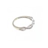 10K WHITE GOLD DIAMONDS RING SIZE 7