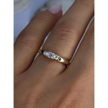 14K Yellow Gold Diamond 1.3 Carat Ring Size 7