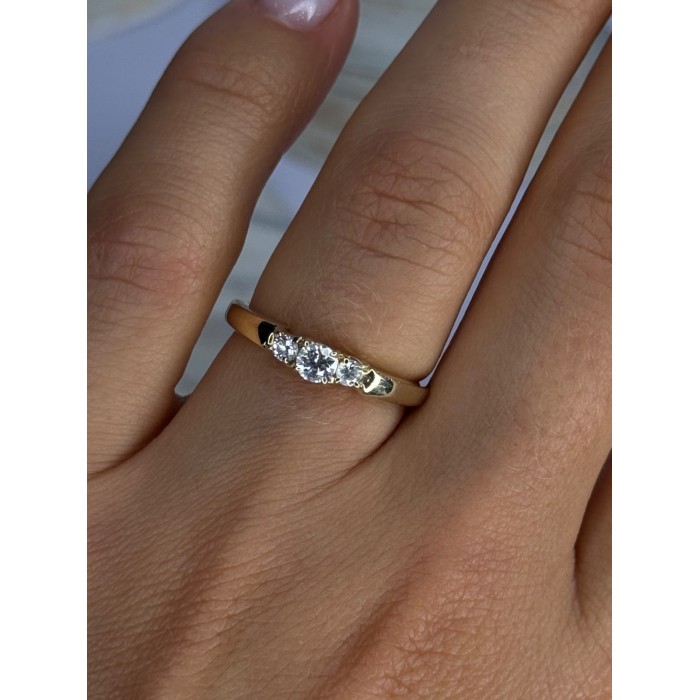 14K Yellow Gold Diamond 1.3 Carat Ring Size 7