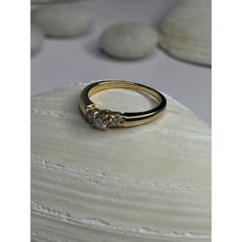 14K Yellow Gold Diamond 1.3 Carat Ring Size 7