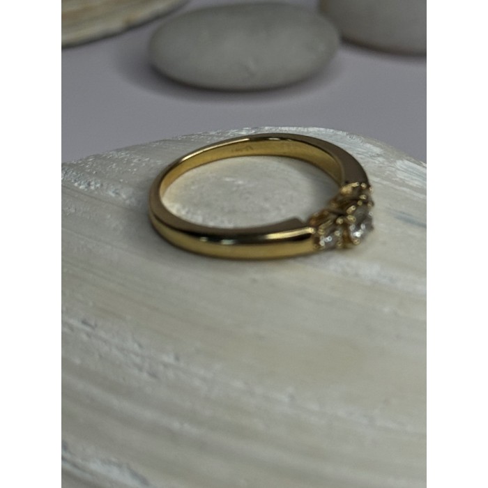 14K Yellow Gold Diamond 1.3 Carat Ring Size 7