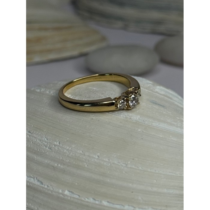 14K Yellow Gold Diamond 1.3 Carat Ring Size 7