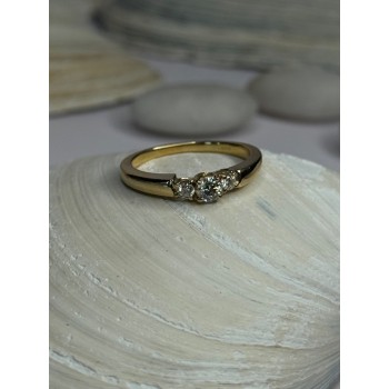 14K Yellow Gold Diamond 1.3 Carat Ring Size 7