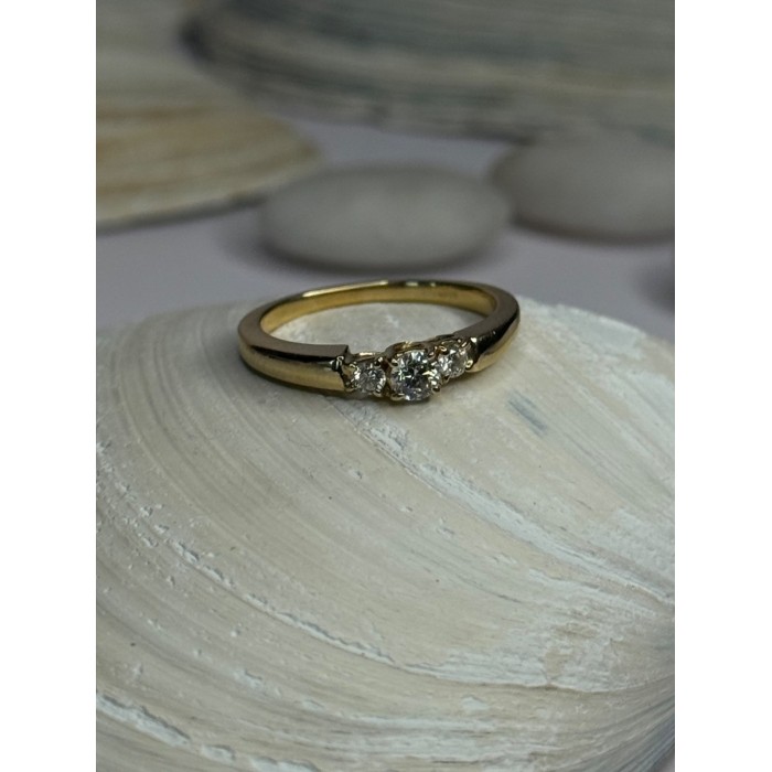 14K Yellow Gold Diamond 1.3 Carat Ring Size 7
