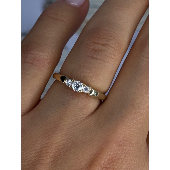 14K Yellow Gold Diamond 1.3 Carat Ring Size 7