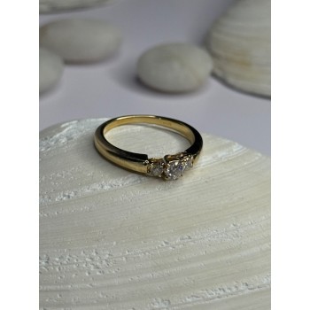 14K Yellow Gold Diamond 1.3 Carat Ring Size 7