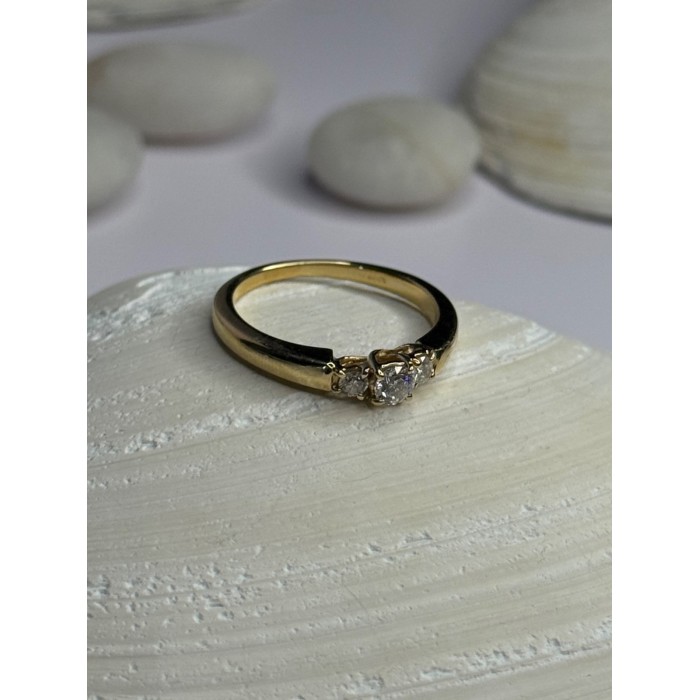 14K Yellow Gold Diamond 1.3 Carat Ring Size 7