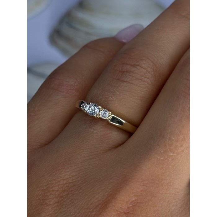 14K Yellow Gold Diamond 1.3 Carat Ring Size 7