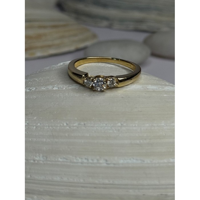 14K Yellow Gold Diamond 1.3 Carat Ring Size 7