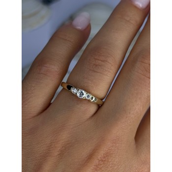 14K Yellow Gold Diamond 1.3 Carat Ring Size 7