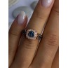 10K Rose Gold 1.2 Carat Diamonds & Blue Tourmaline Ring Size 6