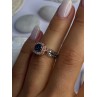 10K Rose Gold 1.2 Carat Diamonds & Blue Tourmaline Ring Size 6