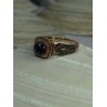 10K Rose Gold 1.2 Carat Diamonds & Blue Tourmaline Ring Size 6