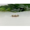10K YELLOW GOLD WHITE SAPPHIRE & DIAMONDS RING SIZE 8