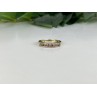 10K YELLOW GOLD WHITE SAPPHIRE & DIAMONDS RING SIZE 8