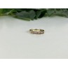 10K YELLOW GOLD WHITE SAPPHIRE & DIAMONDS RING SIZE 8