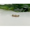 10K YELLOW GOLD WHITE SAPPHIRE & DIAMONDS RING SIZE 8