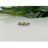 10K YELLOW GOLD WHITE SAPPHIRE & DIAMONDS RING SIZE 8